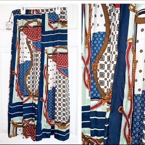 ZARA print pleated skirt